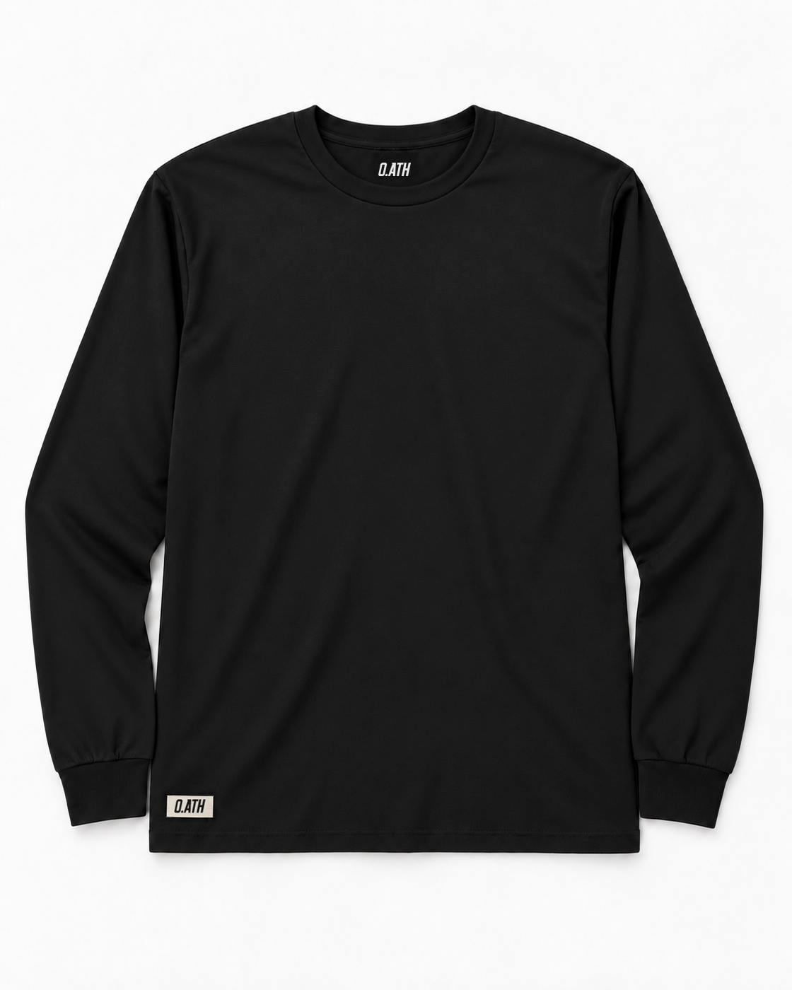 O.ATH Original Form Supima long sleeve in Black — front view