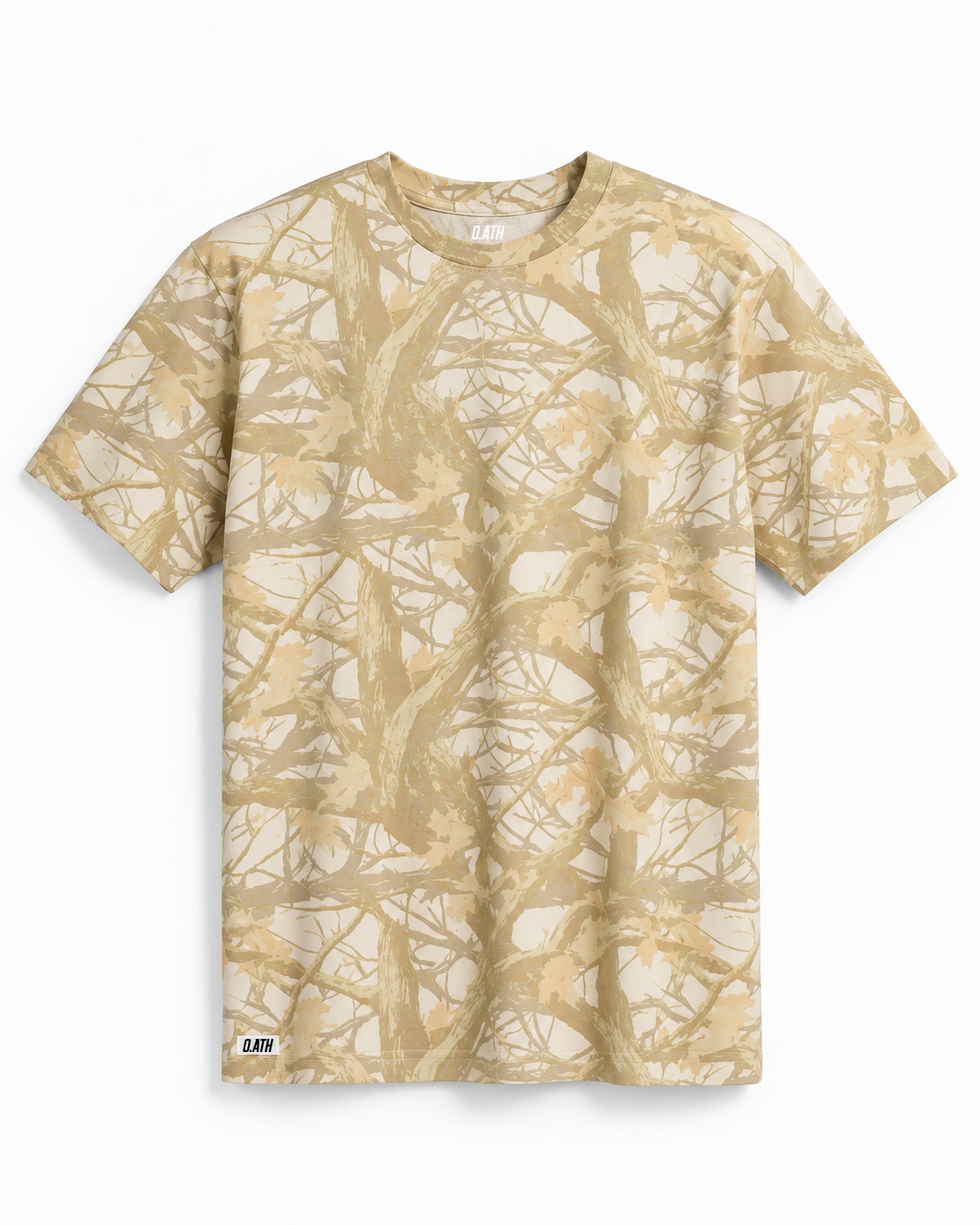 O.ATH Original Form Woodland Camo Heavyweight Tee front view